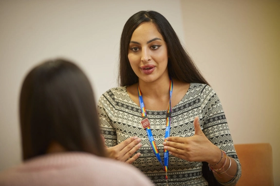 Therapist Talking To Service User